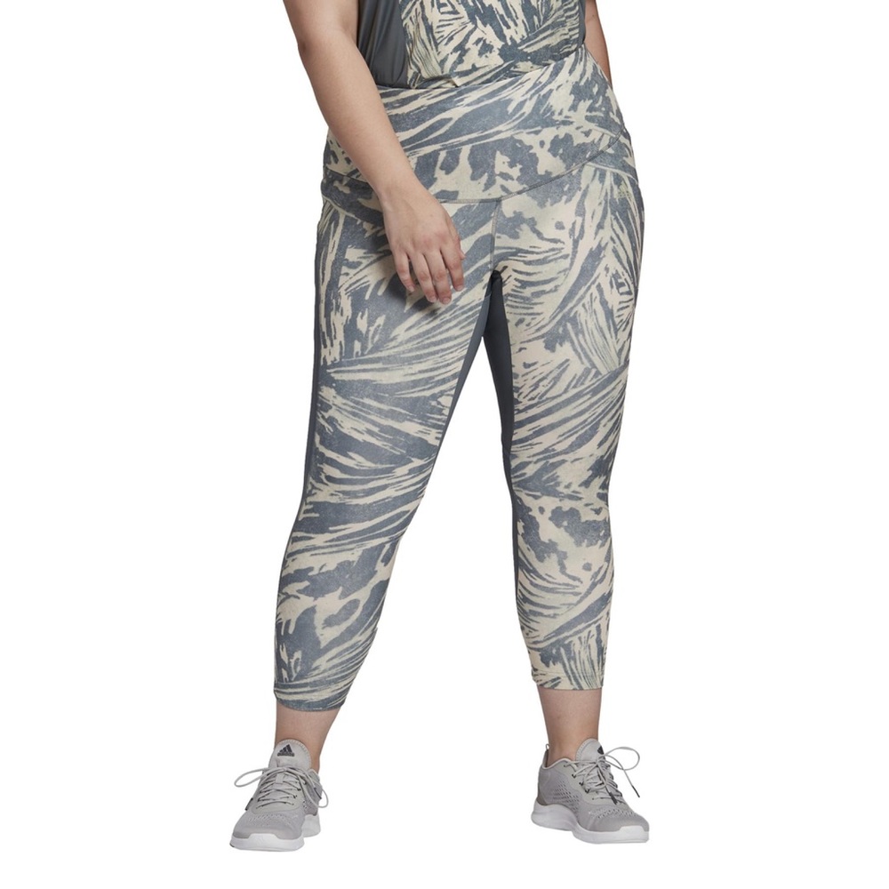 Adidas x Zoe Saldana Women Leggings GL3868 Multi Sport 7/8 Leggings